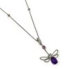 44cm Muti-stone and Diamond 0.30ct Necklace in 18K White Gold
