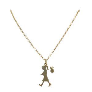 45cm Karen Walker Runaway Necklace in 9K Yellow Gold