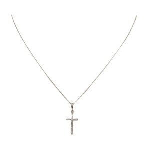 42.5cm Diamond 0.25ct Necklace in 18K White Gold