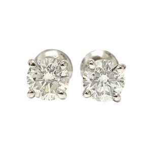 Diamond 1.01ct Earrings in 14K White Gold