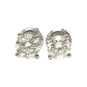 Diamond 1.01ct Earrings in 14K White Gold