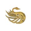 Pink Sapphire and Diamond 0.70ct Brooch in 18K Yellow Gold
