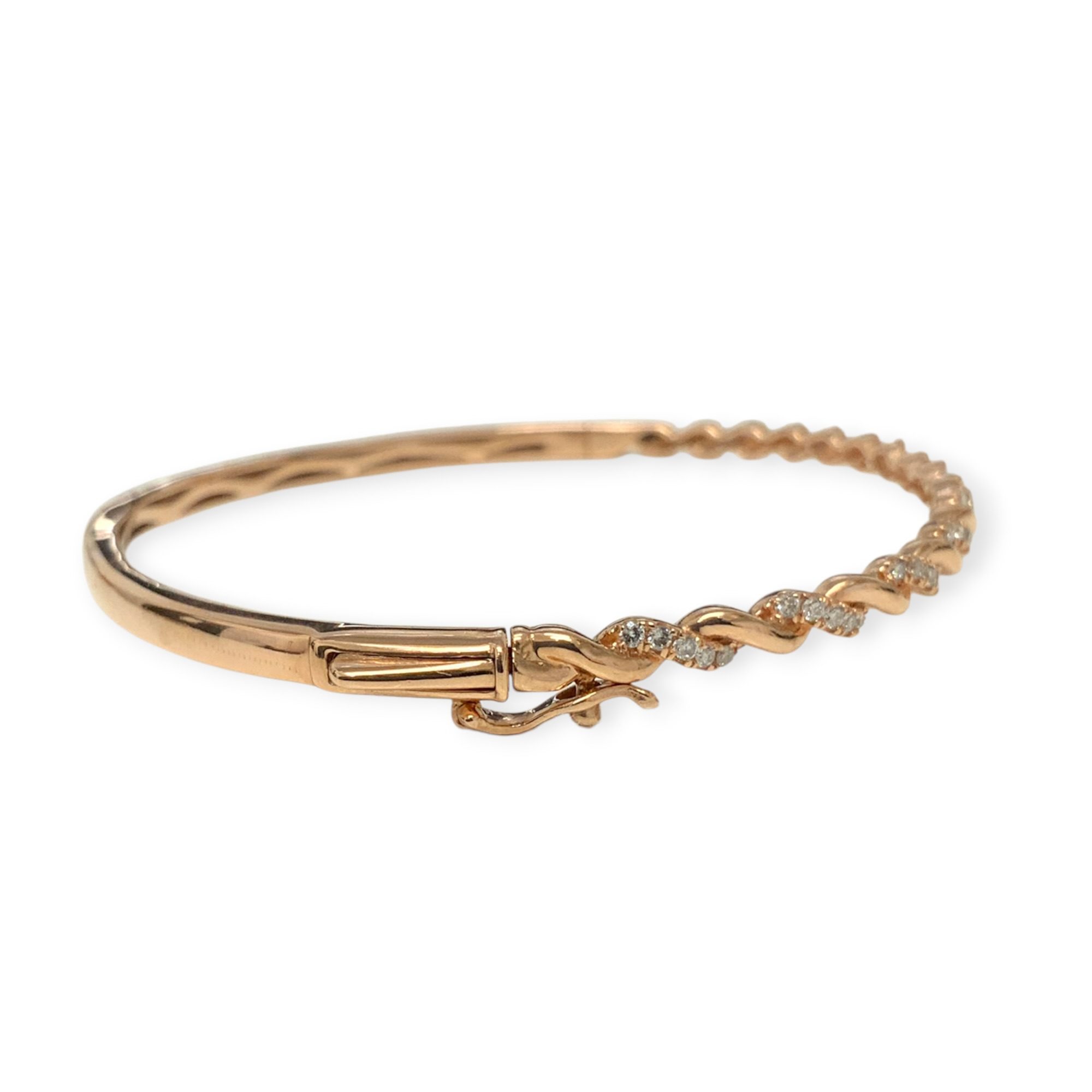 IMG_5948-Photoroom 17cm Diamond 0.33ct Bangle in 10K Rose Gold