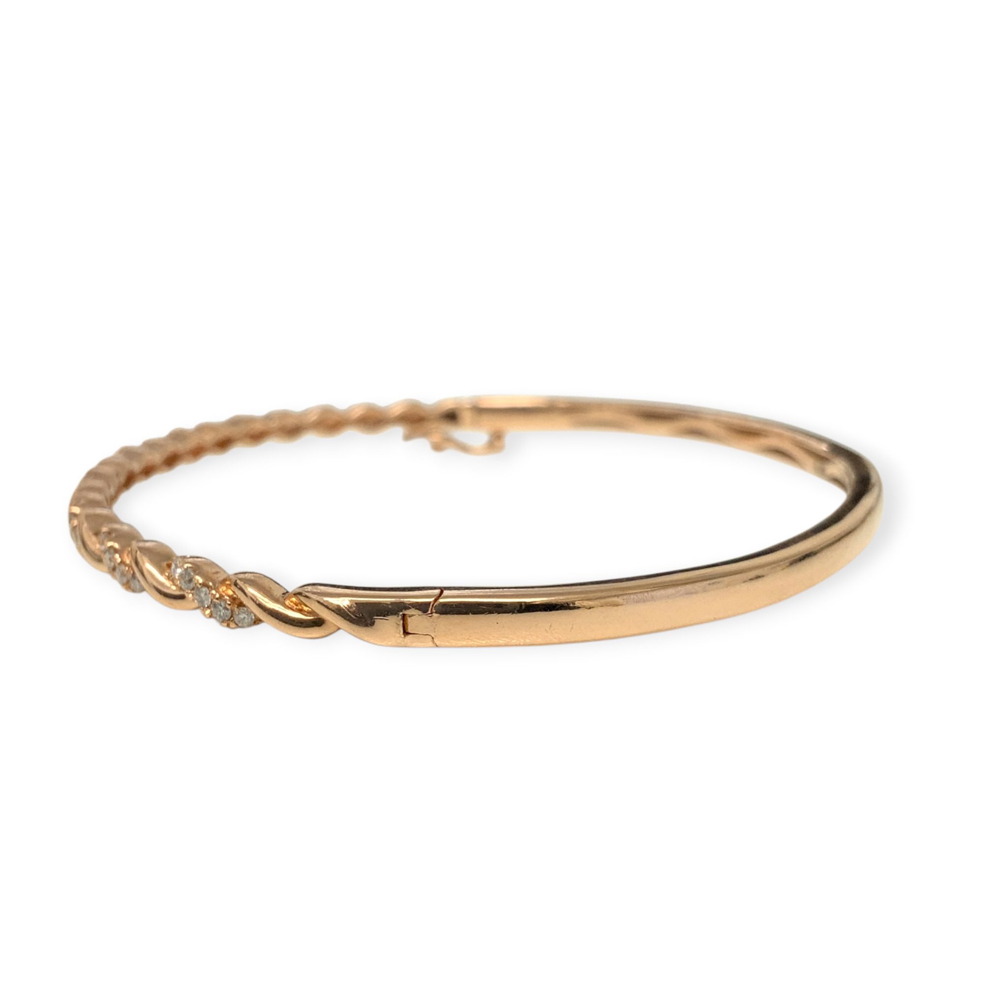 IMG_5950-Photoroom 17cm Diamond 0.33ct Bangle in 10K Rose Gold