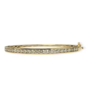 18cm Diamond 2.00ct Bangle in 10K Yellow Gold