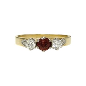Quartz and Diamond 0.30ct Ring in 18K Yellow and White Gold