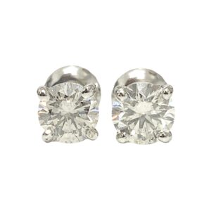 Diamond 1.01ct Earrings in 14K White Gold