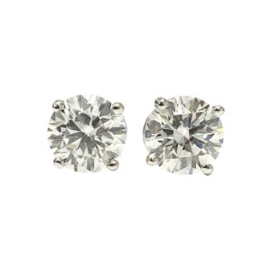 Lab-Grown Diamond 2.01ct Earrings in 14K White Gold