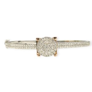 17cm Diamond 1.50ct Bangle in 16K Rose and White Gold