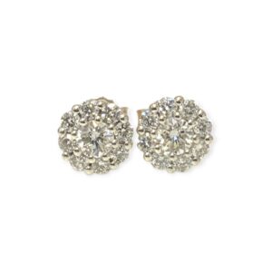 Diamond 0.50ct Earrings in 9K White Gold and Sterling Silver