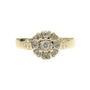 Diamond 0.10ct Ring in 9K Yellow Gold