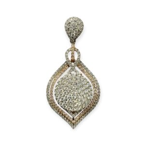 Diamond 2.65ct Pendant in 15K Yellow and White Gold