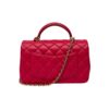 Chanel Quilted Lambskin Mini Top Handle Rectangular Flap Bag