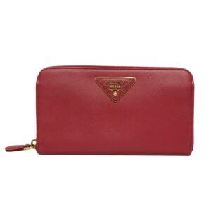 Prada Saffiano Zip Around Long Wallet