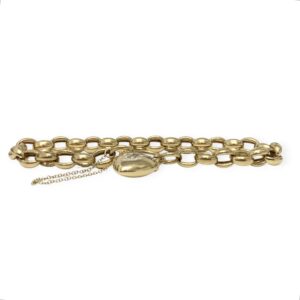 21cm Diamond 0.03ct Bracelet in 9K Yellow Gold