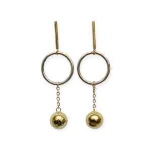 Earrings in 16K Yellow and White Gold