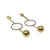 Earrings in 16K Yellow and White Gold