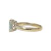 Aquamarine and Diamond 0.12ct Ring in 18K White Gold