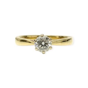 Diamond 0.56ct Ring in 18K Yellow and White Gold