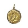 1915 Half Sovereign Pendant in 9K and 22K Yellow Gold