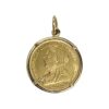 1897 Half Sovereign Pendant in 9K and 22K Yellow Gold