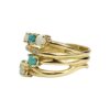Opal, Quartz and Diamond 0.02ct Ring in 10K Yellow Gold