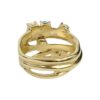 Opal, Quartz and Diamond 0.02ct Ring in 10K Yellow Gold