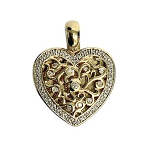 Diamond 0.25ct Pendant In 10K Yellow Gold