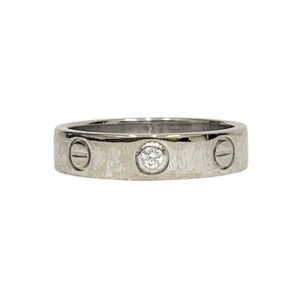 Diamond 0.03ct Cartier Love Ring in 18K White Gold