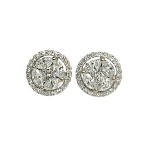 Diamond 1.44ct Earrings in 18K White Gold