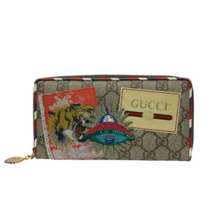 Shop 162 Gucci GG Supreme Courrier Zip Around Wallet